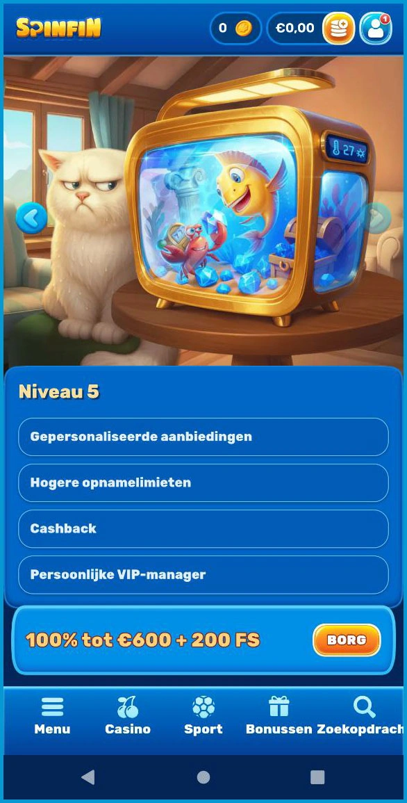 Geniet van exclusieve VIP-voordelen in de club van Spinfin Casino